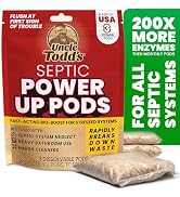 Uncle Todd's Septic Tank Treatment Pods - 2oz Power Up Pods with 200x Enzymes - Monthly Booster f...