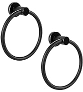 Suntai Towel Ring Bathroom Accessory Stainless Steel Wall Mouted Hand Towel Ring Matte Black 2 Packs