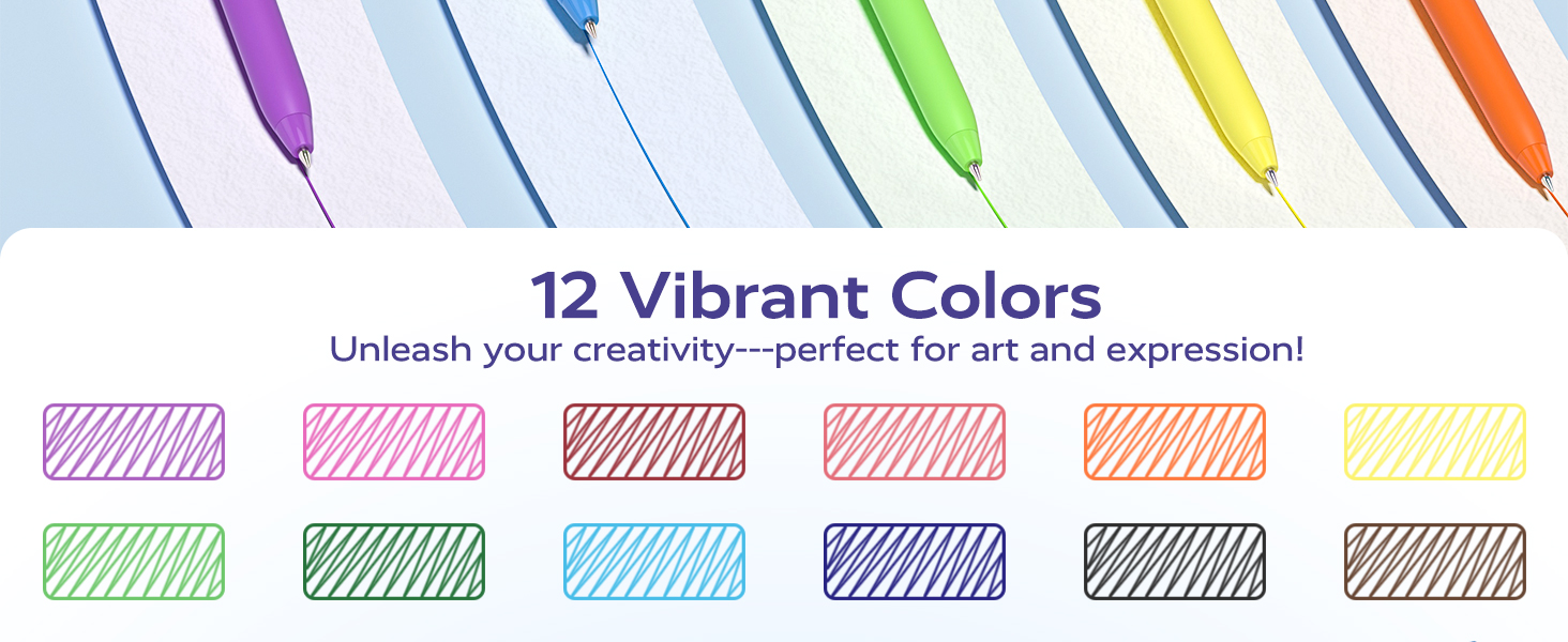 pens colorful