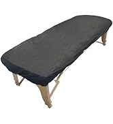 ZMDREAM Pack of 20 Disposable Fitted Massage Table Sheets Bed Covers 82 x 35 inches Black
