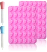2 Pcs 3D Cloud Silicone Mold with 2 Droppers, Non-Stick Gummy Mold, Cloud Mold, Cloud Tray, Silic...