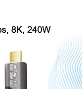 ZIKNYDO USB C to USB C Cable 6.6FT, USBC 3.2 Gen 2x2 20Gbps Data Transfer, PD3.1 240W Fast Chargi...