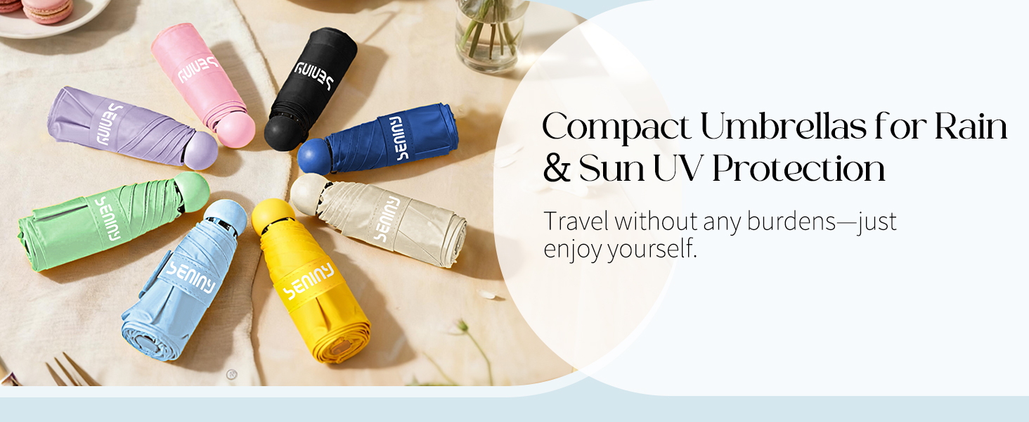 Mini Portable Travel Umbrella with Case