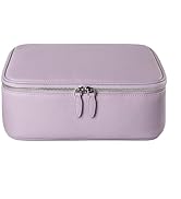 Hyfant Luxury Genuine Cowhide Leather Cosmetic Organizer Bag – Large Capacity Makeup & Toiletry T...