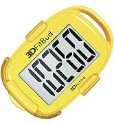 3DFitBud Simple Step Counter Walking 3D Pedometer from 3DActive with Clip & Lanyard - A420S