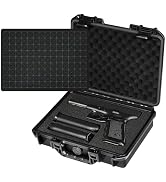 TSA Approved Pistol Case for Handguns - Hard Shell Gun Cases with Customizable Foam, Waterproof &...