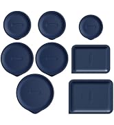 8 Pack Replacement Lids for Pyrex 7202-PC 1Cup, 7200-PC 2Cup, 7201-PC 4Cup, 7402-PC 6/7Cup, 7210-...