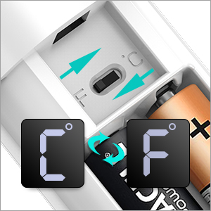 TOGGLE °C / °F ANYTIME