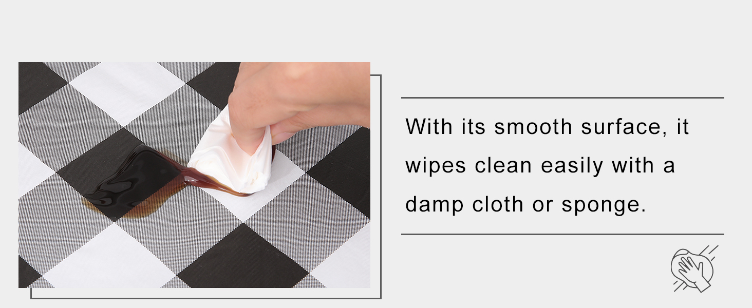 easy clean round tablecloth-pc