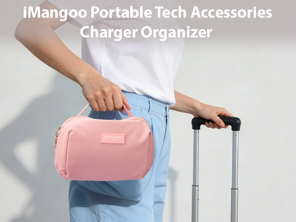travel essentials pouches pink makeup bag purse organizer