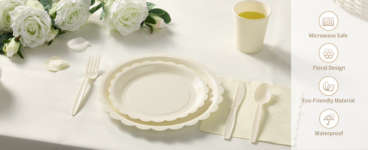 white party plates
