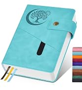 365 Page Thick Lined Journal Notebook for Men Women, A5 Leather Journals for Writing, Hardcover N...
