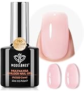 modelones Builder Nail Gel,No Top Coat Needed Builder for Nails Cover Nude, C-Curve Sculpting, Gl...