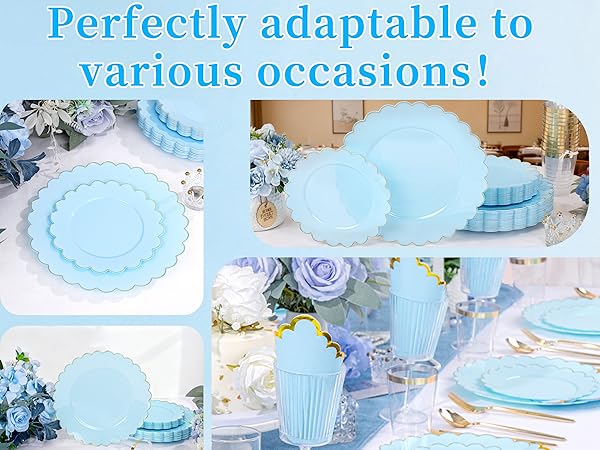 light blue plates