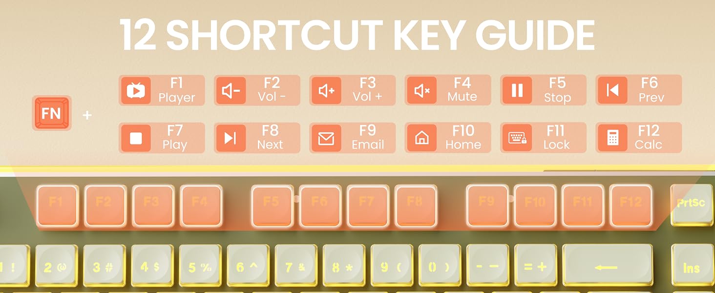 wireless keyboard with lights