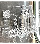 AYWSTC Shower Caddy Suction Cup, Wall Mounted Rack Organizer Removable Bathroom Shelf, No Drillin...