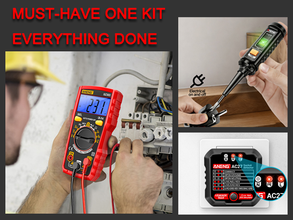 Multimeter Kit with Non Contact Voltage Tester