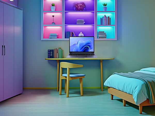LED Strip Lights 4 Pre-Cut 1ft/4ft Small Light Strips Dimmable LED Tape Light with Remote