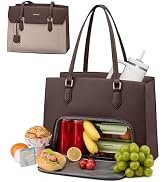 LOVEVOOK Laptop Bag for Women, 15.6 Inch Work Tote Computer Bag With Large Cup Holder
