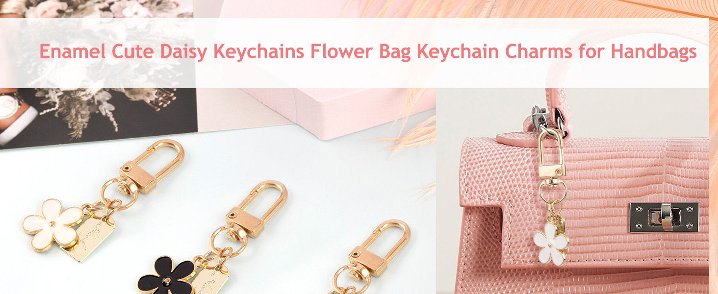 Enamel Cute Daisy Keychains