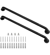 Rackickyer Shower Grab Bar, 2 Pack 32 Inch Black Bathroom Grab Bar, 1.25" Diameter 304 Stainless ...