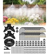 Landtouch 240FT Drip Irrigation System for Garden with 36 Nozzles –360° Adjustable Misting Nozzle...