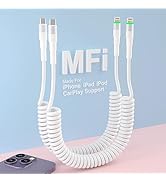 coiled usb c to lightning cable white