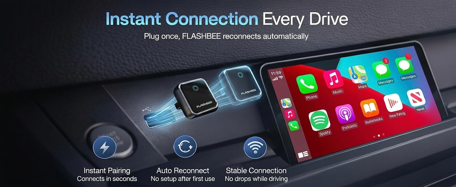 Flashbee Carplay and Android Auto Adapter