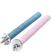 2 Pcs Bird Perch Stand Toy,Random Bird Perch Stand Toy Wood Parrot Grinding Claw Sticks Sanded Ca...