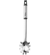 Lebabo Spaghetti Spoon, Stainless Steel Pasta Fork for Serving and Cooking | 13.4 Inch, Bowl-shap...