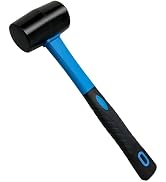 Zthluyc Rubber Mallet Hammer Soft Rubber Head Comfort Grip 13.5 oz | Soft face prevent surface da...