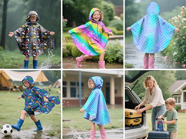 kid ponchos with hood