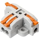 GKEEMARS 20Pcs 4 Way T Tap Wire Connectors, Quick Wire Splitter Connector Push-in Connectors for ...