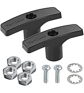 TonGass (2-Pack, Black Upgraded Alloy RV Waste Valve Handle Replacement for Waste Valve Extension...