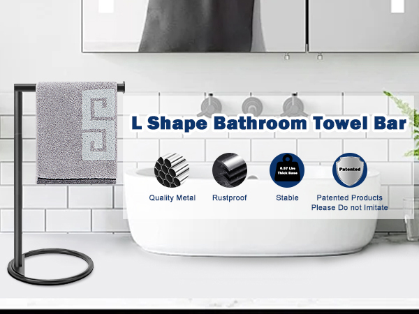 Thicken Metal L Shape Hand Towel Rack