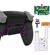 eXtremeRate Black Rubberized Grip Programable RISE V3 Remap Kit for PS5 Controller BDM-030 040 05...