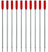 Red Ink Refills (10pcs), Replaceable Pens Refills, 1mm Medium Tip - Red