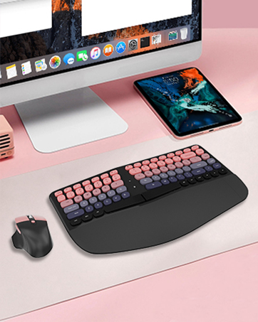 Ergonomic Wireless Keyboard and Mouse