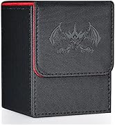UAONO Card Deck Box for Yugioh MTG Cards, 100+ Deck Case with 2 Dividers Fits TCG CCG, PU Leather...