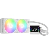 GAMDIAS CHIONE E4 240mm AIO CPU Water Cooler, Real-time Digital Display Patented PWM Pump, Hidden...