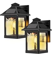 Solar Wall Lantern Lights Outdoor Motion Sensor, Vintage Wall Sconces Light, Wall Mounted with 3 ...