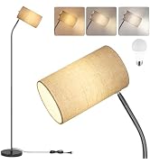 Ldeco Arc Floor Lamp for Living Room with 9W 3 Color Temperatures Bulb Modern Reading Standing La...