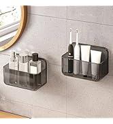 CGBE 2 Packs Cabinet Door Organizer, Acrylic Adhesive Shelf Wall Mounted Storage, Self Adhesive S...