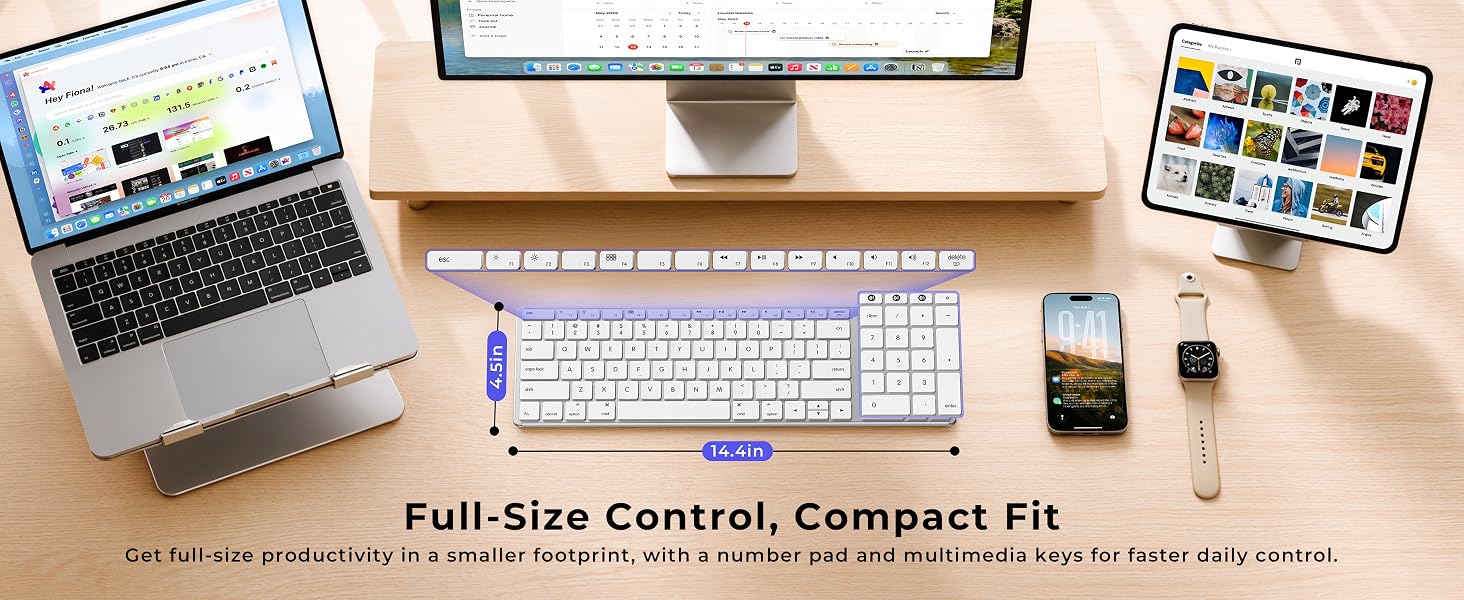 bluetooth keyboard with number pad