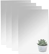 DARENYI 16"x12" Acrylic Mirror Sheet, Flexible Non Glass Body Mirror Tiles Full Length Mirror Lar...