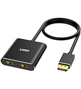 Displayport to Dual Displayport Splitter Adapter,4K60Hz MST Displayport hub 1 in 2 Out Display Po...