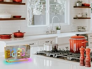 Projection Alarm Clock,7.4 in LED Mirror Digital Clocks