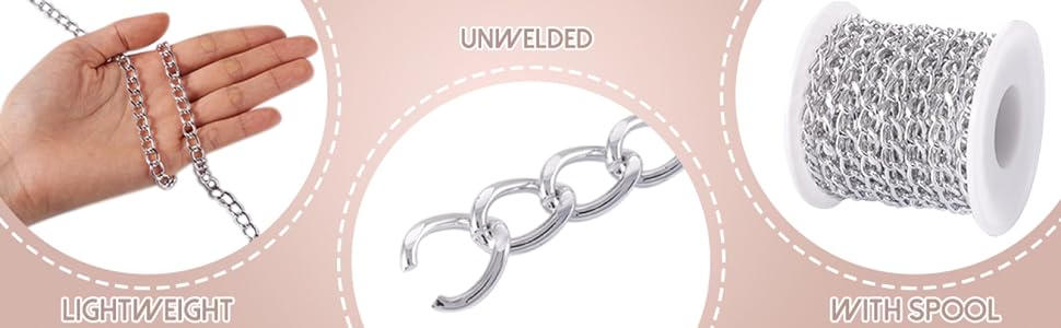 silver chain for jewelry making necklace chains for jewelry making aluminium curb chains for craft