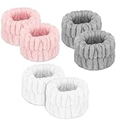 Women's Wrist Towels for Washing Face, Microfiber Spa Wash Band, Absorbent Wristbands Sweatband f...
