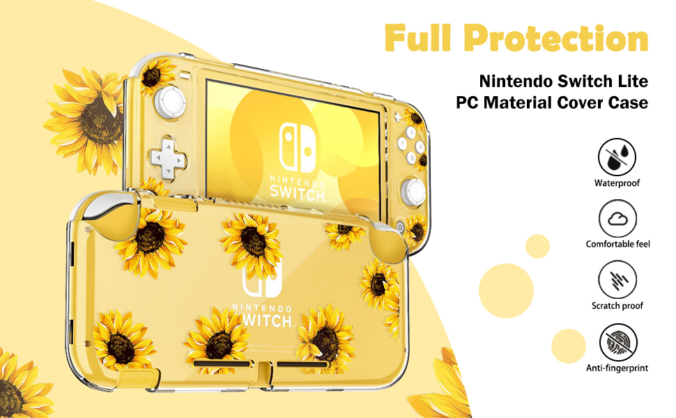 Clear Switch Lite Case Flower